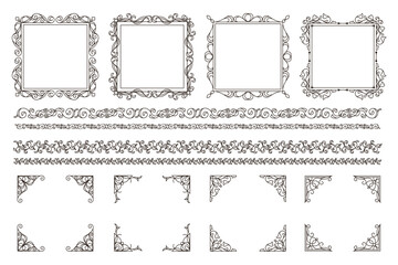 オーナメント 装飾 シンプル ラインアート コーナー飾り