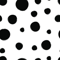 abstract spot pattern. dalmatian seamless pattern, spot cow skin texture. Spotted background. Black and white dalmatian animal print. Stock vector illustration.