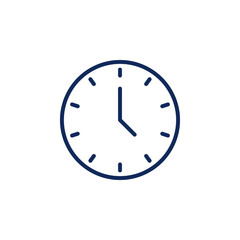 Clock, time, watch icon modern vector illustration template design symbol sign isolated on White background.