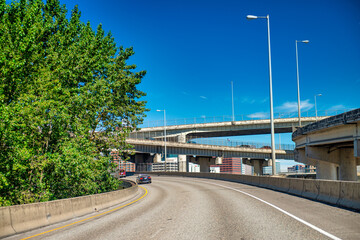 Road to Portland, Oregon. Summer season.