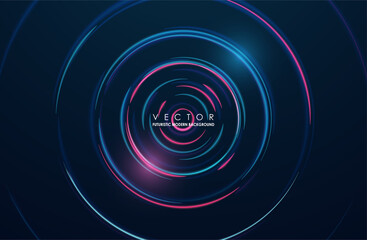 Abstract futuristic blurred circles