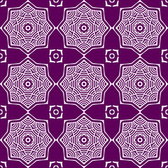 seamless geometric pattern with flowers