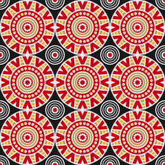 Traditional Thai floral seamless pattern design 