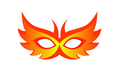 Cartoon carnival eye mask for kids. Mask icon.