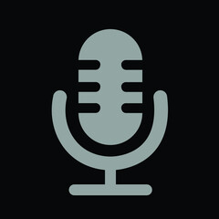 Retro Microphone. Vector of retro Microphone. Mic or voice recorder.