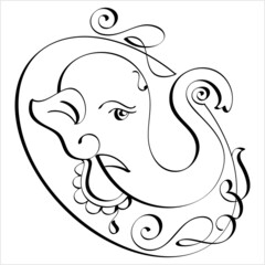 Ganesha Pen Ink Style M_2204001