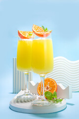 Classic mimosas cocktail