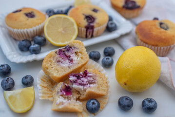 sweet blueberry ricotta muffins