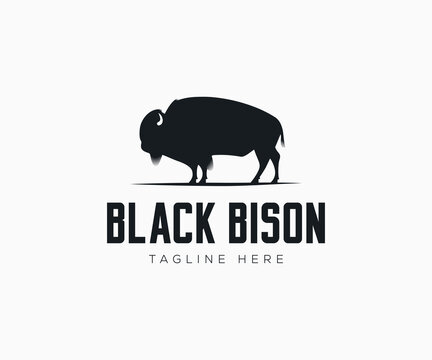 Bison logo design template. Bison vector logo design