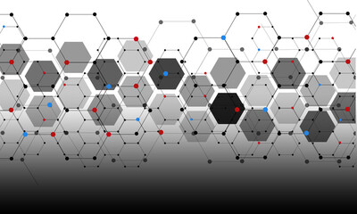 Abstract technology background with hexagon pattern. Medical and healthy concept.