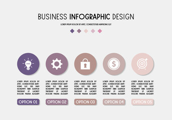Business infographic with icons. Vector