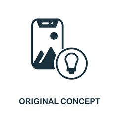 Original Concept icon. Monochrome simple Original Concept icon for templates, web design and infographics