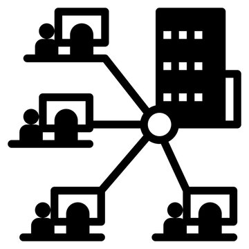 headquarters glyph icon