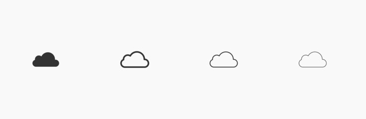 Cloud linear vector icon. Data and cloud network vector illustration