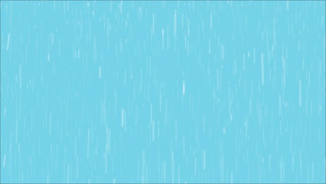 雨が降るアニメーション（水色背景・ループ素材）
