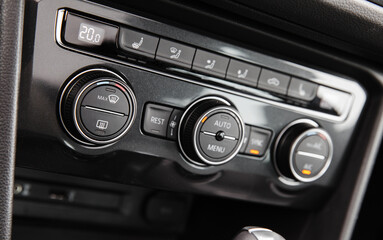 Climate control panel of modern luxury crossover car