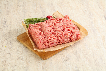 Raw beef minced meat for cooking