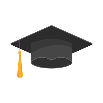 recommend clip art: Graduate college, high school or university cap. Vector illustration.