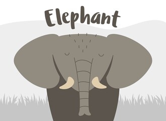 Elephant. Fun, cartoon style vector illustration