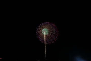 松川町の御柱の花火