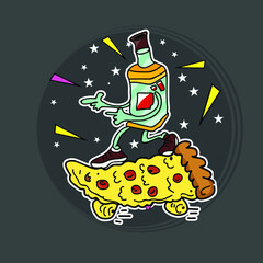 wine bottle skate clipoart 