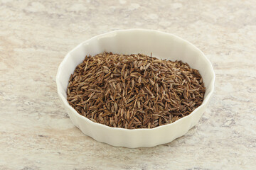 Zira seeds in the bowl