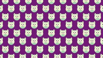 Cat pattern background. Animal background concept. Vector.