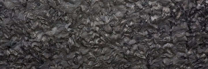 Deurstickers Black granite texture on macro. Long slab pattern for your interior design or web site. © Dmytro Synelnychenko