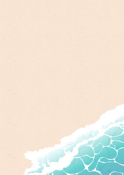 砂浜 波打ち際の夏の背景イラスト素材 Stock Vector Adobe Stock
