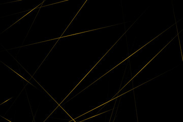 Abstract black with gold lines, triangles background modern design. Vector illustration EPS 10.