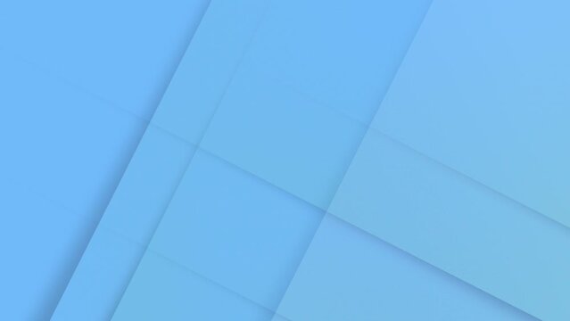 Simple clean and elegant geometric light blue background loop with shadows.
