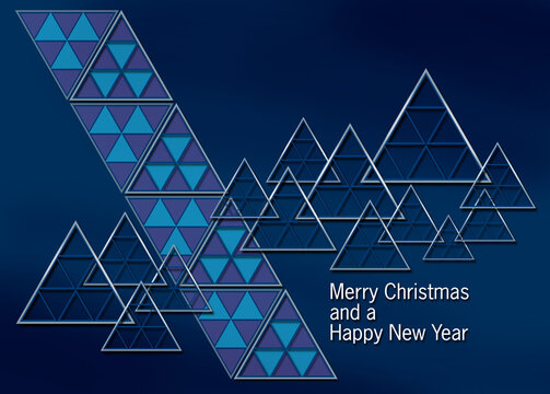 christmas design with triangles