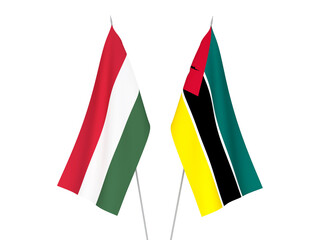 Republic of Mozambique and Hungary flags