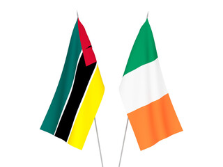 Ireland and Republic of Mozambique flags