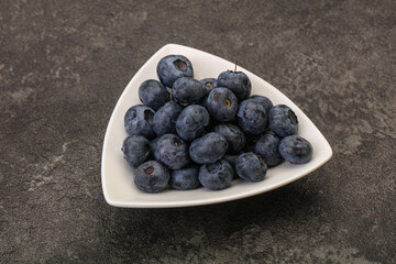 Ripe sweet tasty blueberries heap
