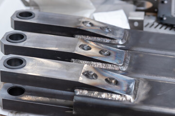 detail of welded metal
