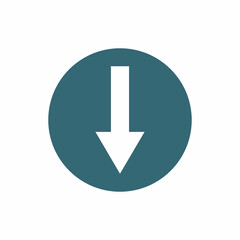 Arrow part down vector icon  logo background