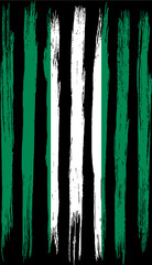 Nigeria flag with brush paint textured isolated  on png or transparent background,Symbol of Nigeria,template for banner,promote, design, and business matching country poster, vector  illustration