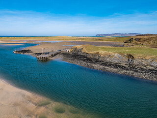 Aerial view of Ballyness Pier in County Donegal - Ireland © Lukassek