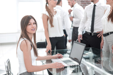 business team at workplace in office