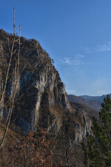 Fototapeta na wymiar HDR outdoor landscape photography of rocky mountain 