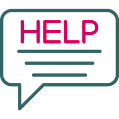Fototapeta premium Ask For Help Icon