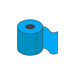 tissue clean paper icon in color icon, isolated on white background 