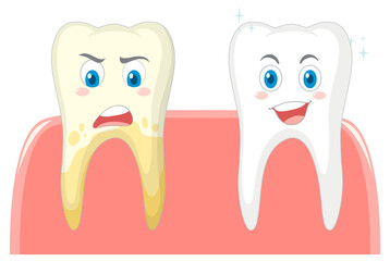 Strong teeth clean white and yellow teeth