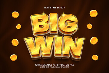 3d Bold Big Win Edditable Text Effect