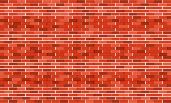 Seamless pattern with orange brick wall. Brick wall background. Old design.