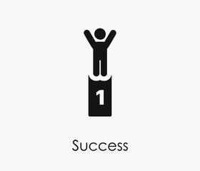 Success vector icon. Editable stroke. Symbol in Line Art Style for Design, Presentation, Website or Apps Elements, Logo. Pixel vector graphics - Vector