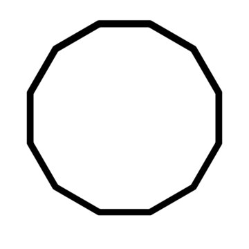 Decagon shape icon 