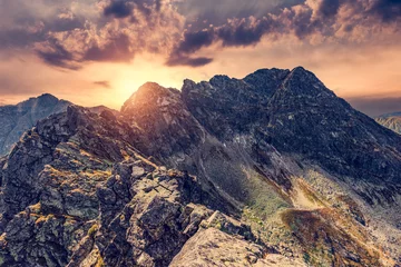 Papier Peint photo autocollant Tatras Mountains landcape at sunset. Tatra mountains