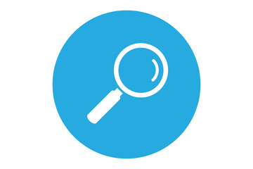 White magnifying glass icon isolated on white. Search icon in flat style. Trendy magnifying glass icon for search and zoom symbol, sign, ui, web site and magnifier logo. Modern magnifying glass vector